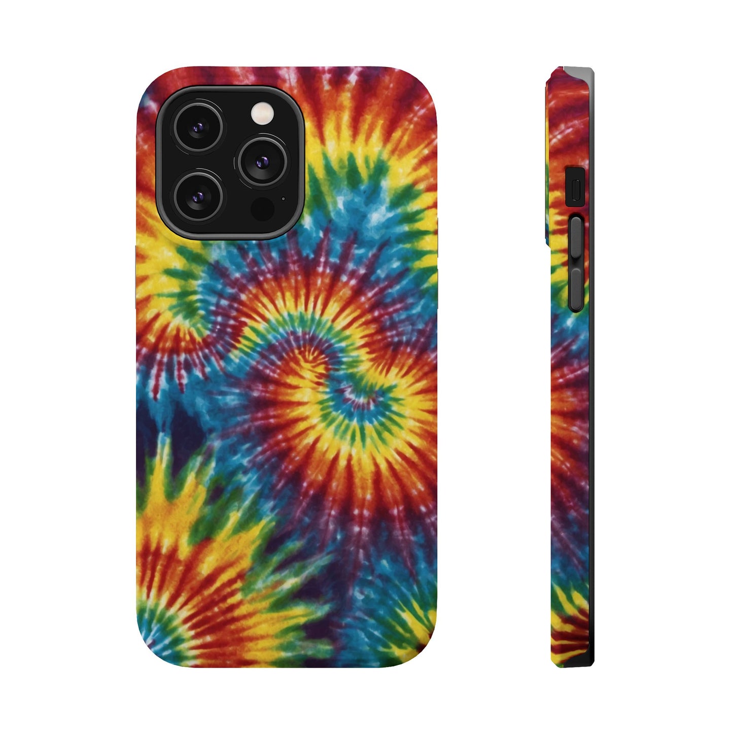 Retro Rainbow Tie-Dye MagSafe Case – Swirl Design