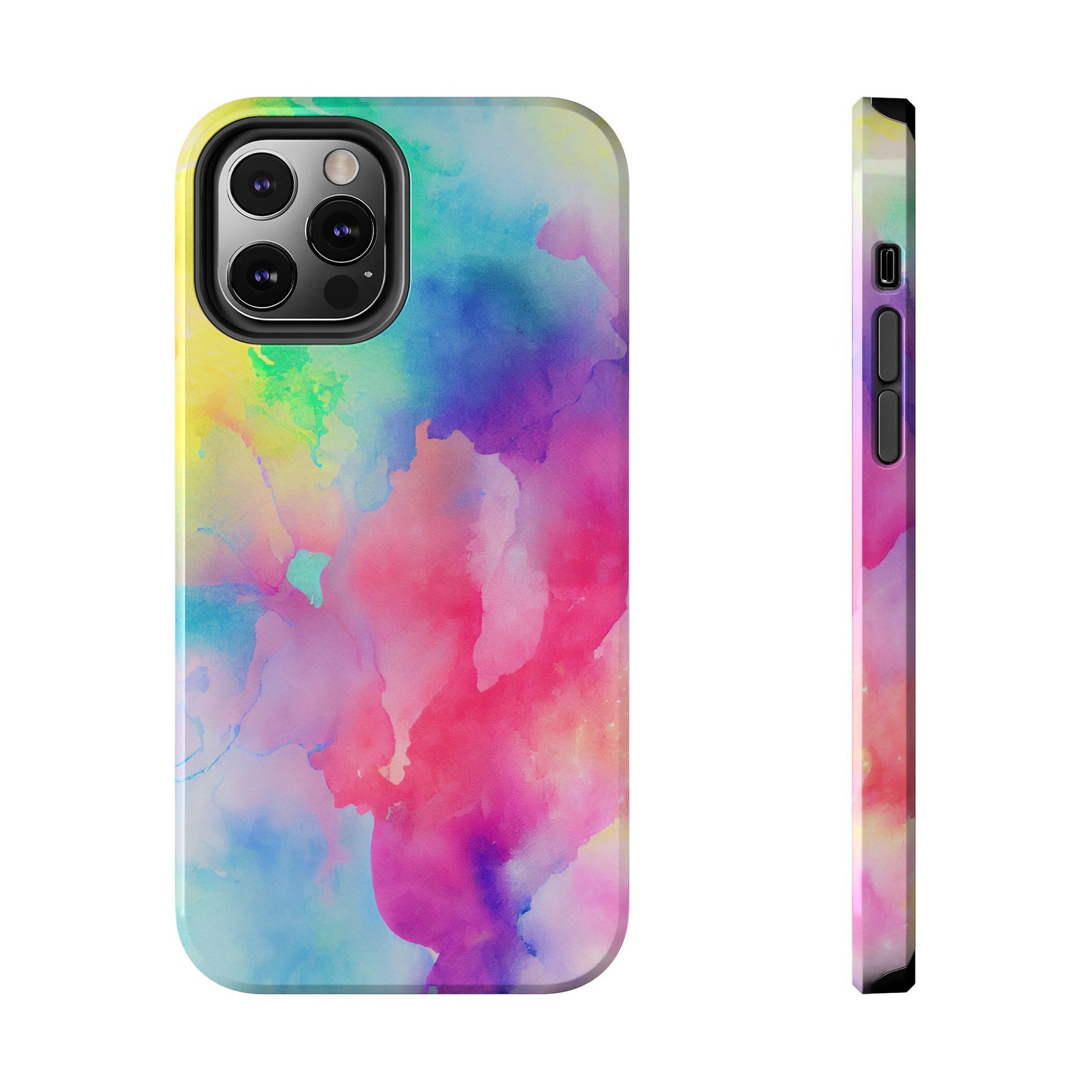 Pastel Watercolor Dream iPhone Case – Slim Profile, Glossy Finish