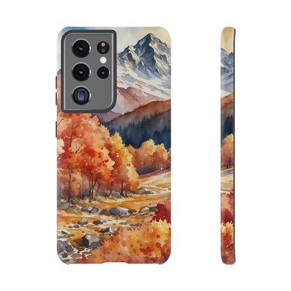 Watercolor Autumn Forest and Mountains - Samsung Galaxy Case