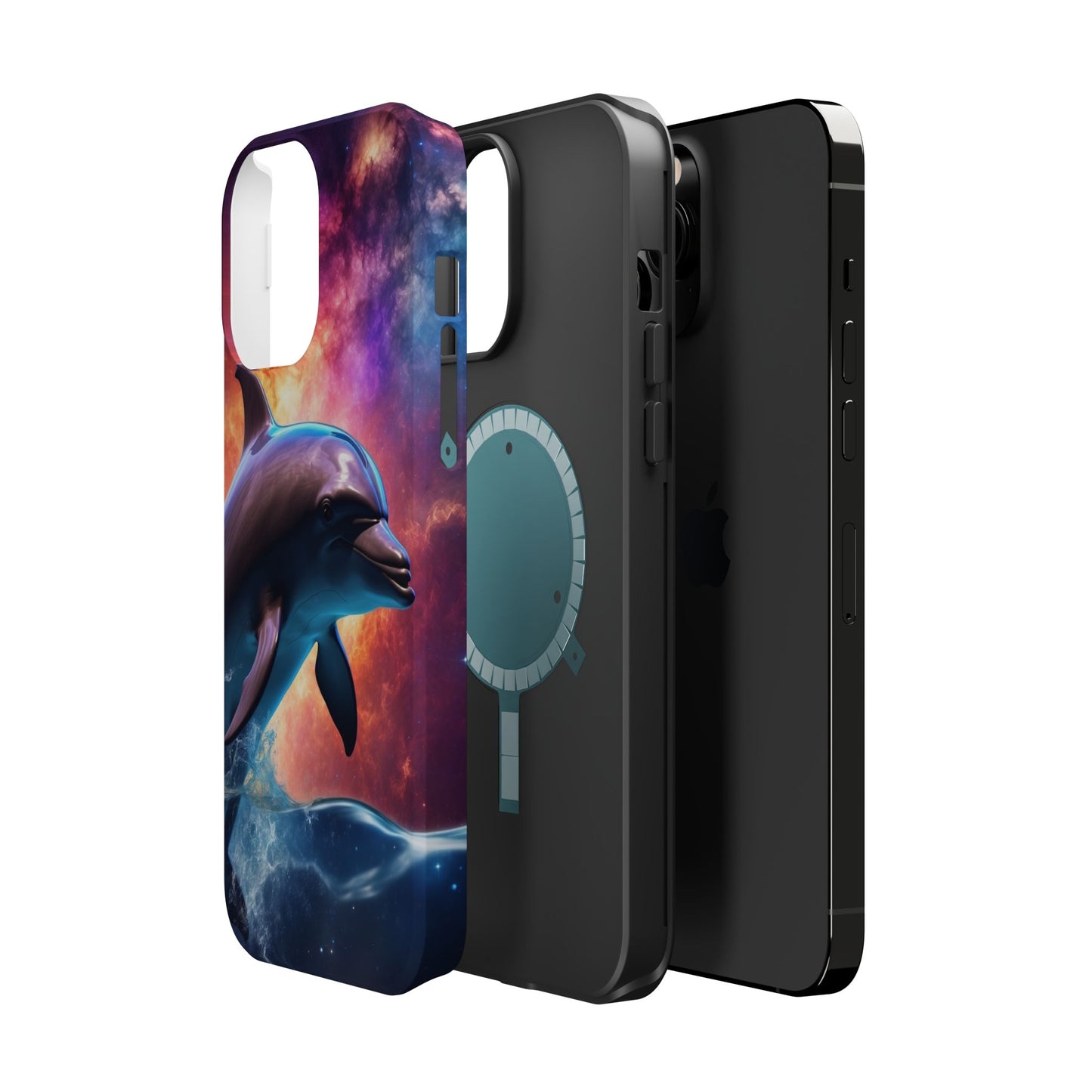 Cosmic Dolphin Galaxy Art - MagSafe-Compatible Case