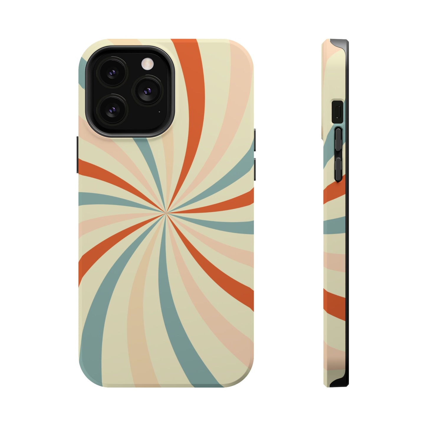 Retro Swirl MagSafe iPhone Case – Durable, Vintage-Inspired Design with Dual-Layer Protection