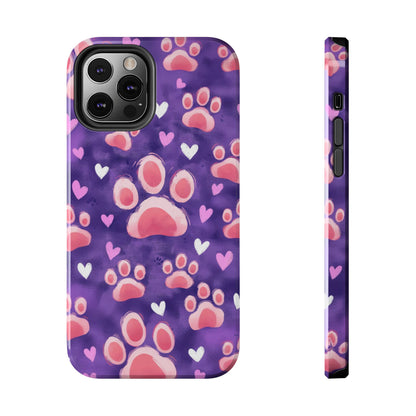 Bold Paw Print iPhone Case - Vibrant Pet-Themed Protective Cover