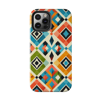 Harlequin Geometric iPhone Case - Vibrant Abstract Protective Cover