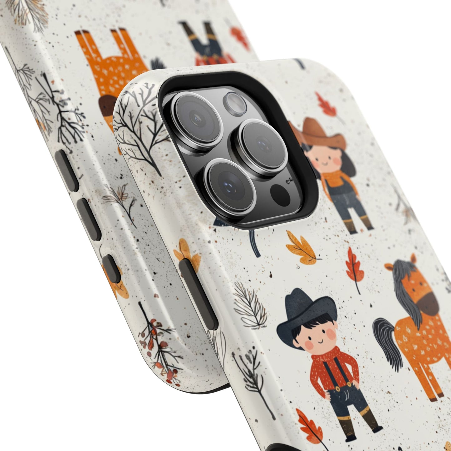 Cowboy Adventures Tough MagSafe iPhone Case – Cute Western Theme, Dual-Layer Protection