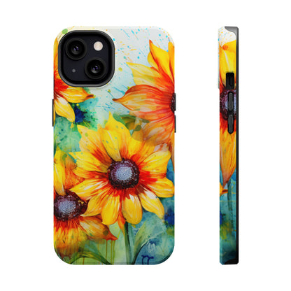 Watercolor Sunflower Splash - MagSafe iPhone Series Case