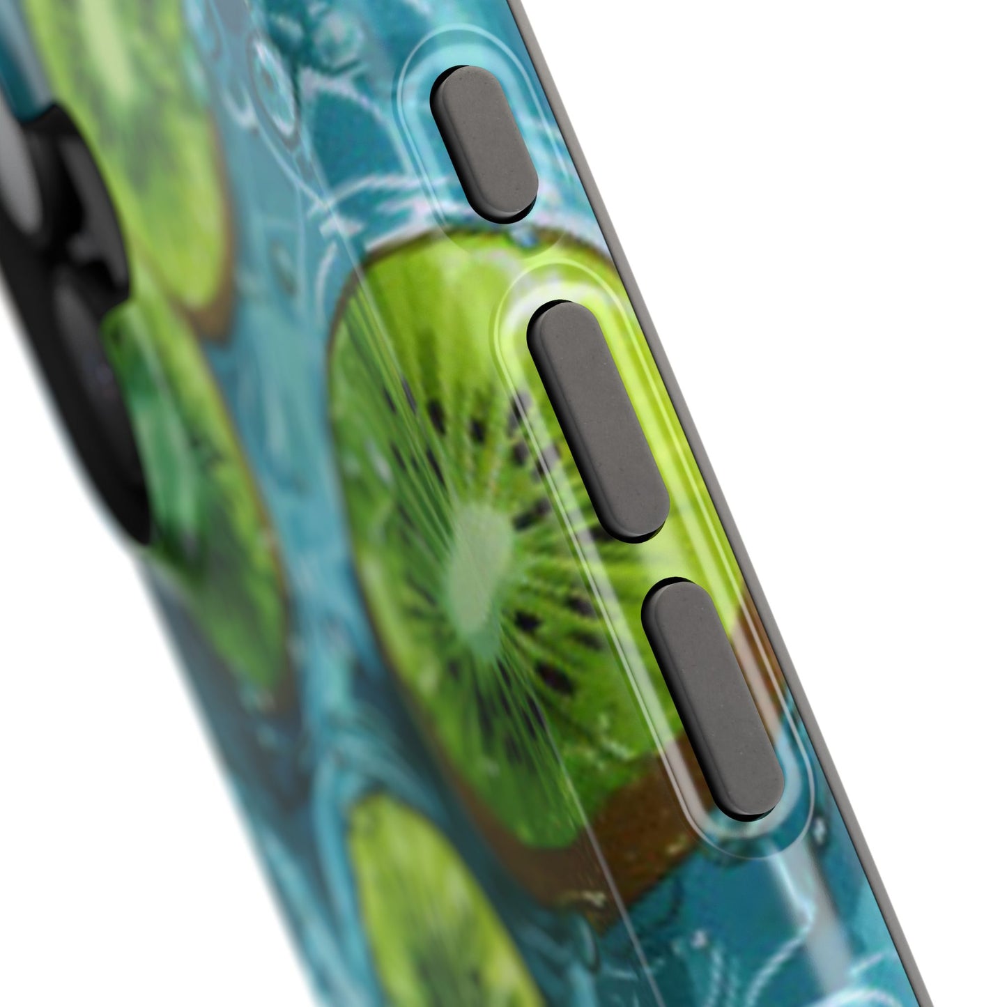 Tropical Kiwi Splash MagSafe iPhone Case – Tough Dual-Layer, Vibrant Summer Design