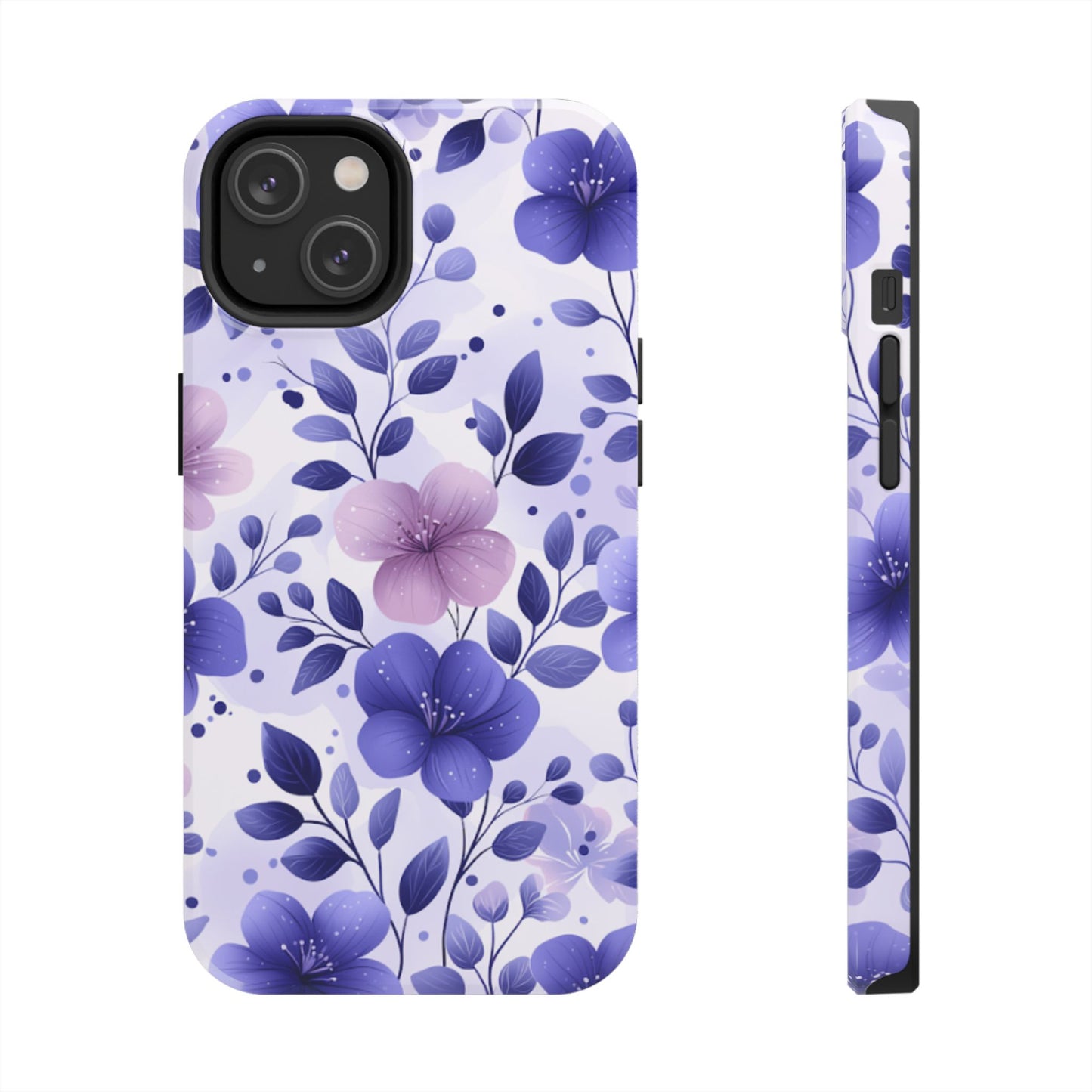 Purple Floral iPhone Case – Durable Protection with Elegant Flower Design - BOGO Cases