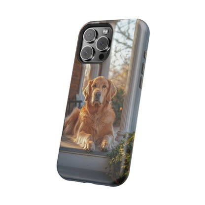 Golden Retriever on Porch - iPhone MagSafe Series Case