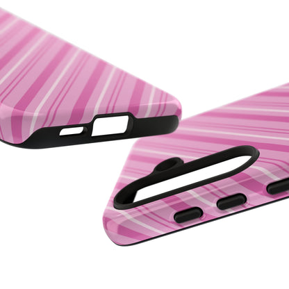 Samsung Galaxy Case - Pretty in Pink Stripes Design