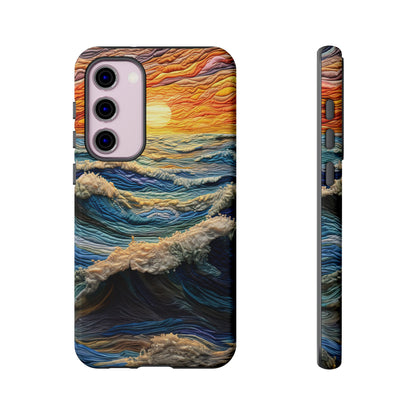 Textured Ocean Sunset Waves – Samsung Galaxy Series Case