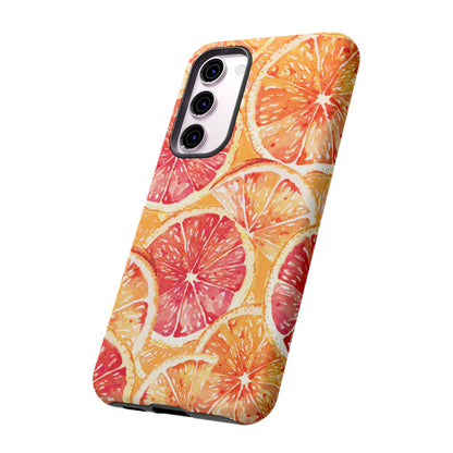 Watercolor Citrus Splash Tough Samsung Galaxy Case – Vibrant Fruit Print, Shock - Resistant Design - BOGO Cases