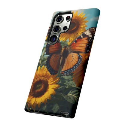 Vibrant Butterfly & Sunflower – Samsung Galaxy Case