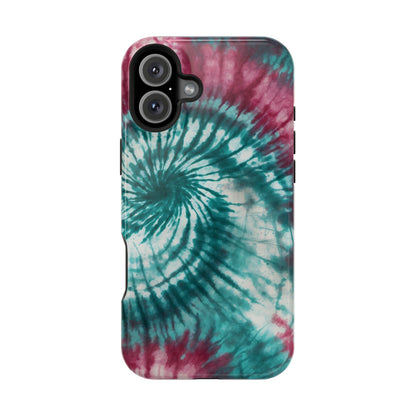 Teal and Pink Tie-Dye MagSafe Case – Stylish and Functional