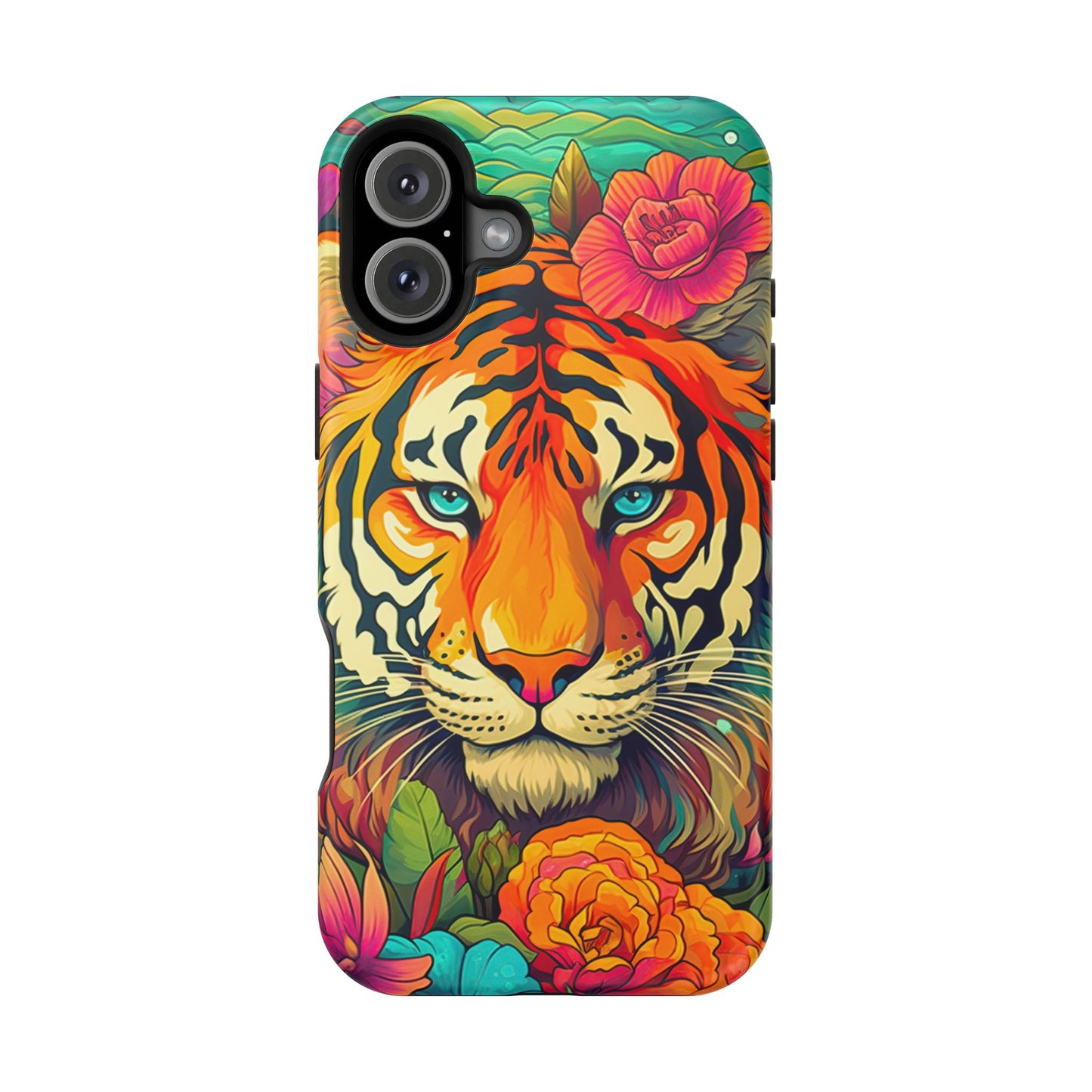 Fierce Rainbow Tiger Art - MagSafe iPhone Case