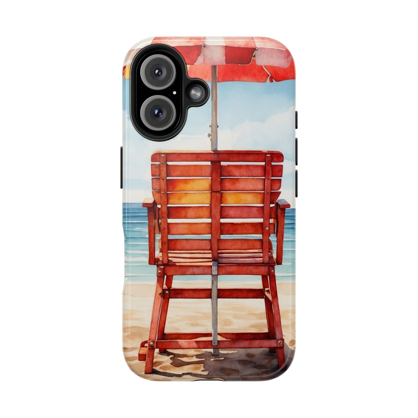 Beachfront Sunset Lounge iPhone Case – Rearview Edition