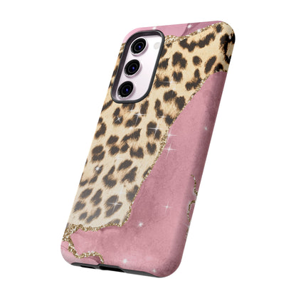 Pink Glam Leopard - Samsung Galaxy Series Case with Glitter Accents