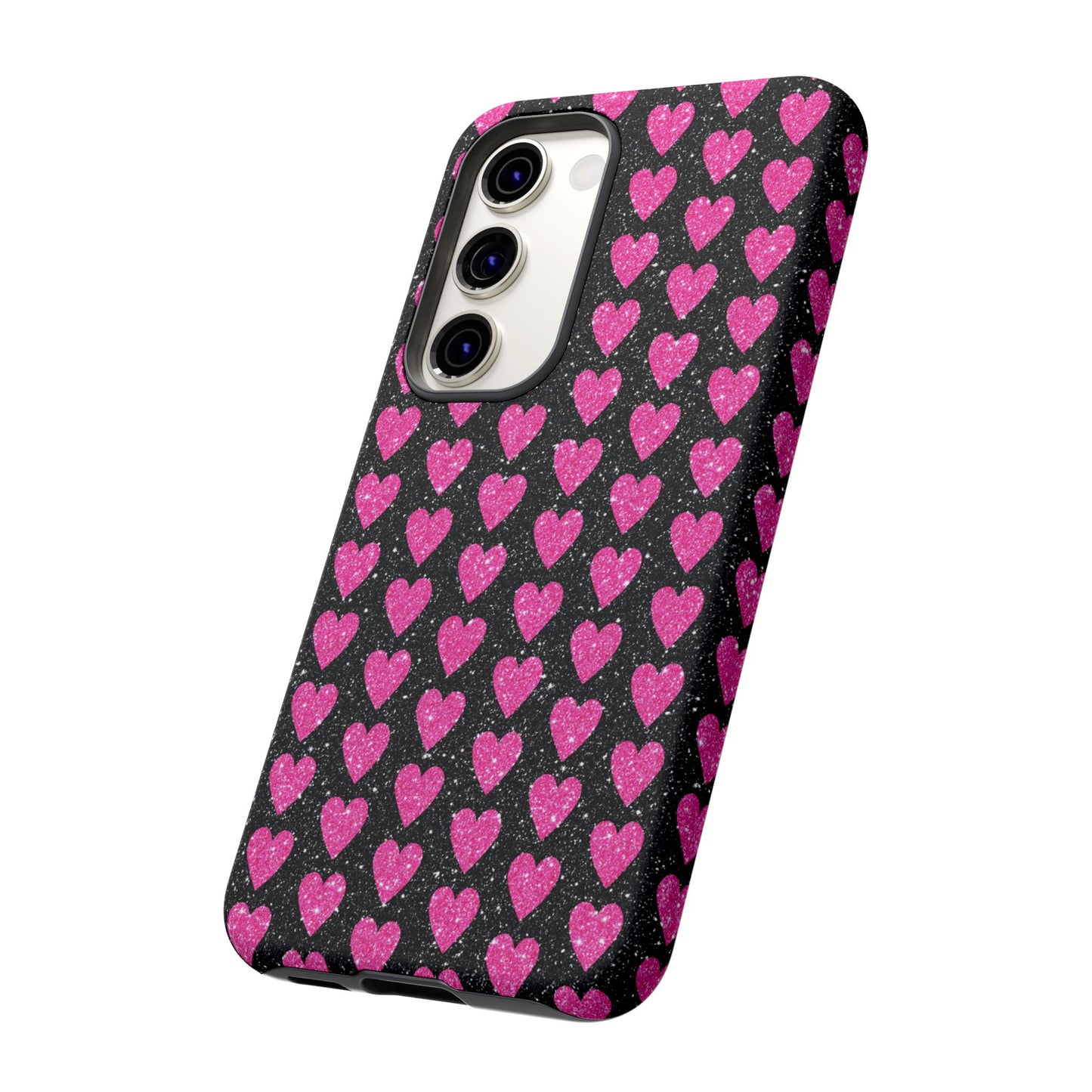 Glitter Pink Hearts Samsung Galaxy Case