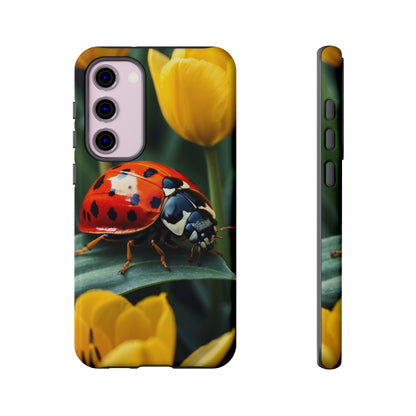 Samsung Galaxy Case: Vibrant Ladybug Amidst a Lush Yellow Flower Garden