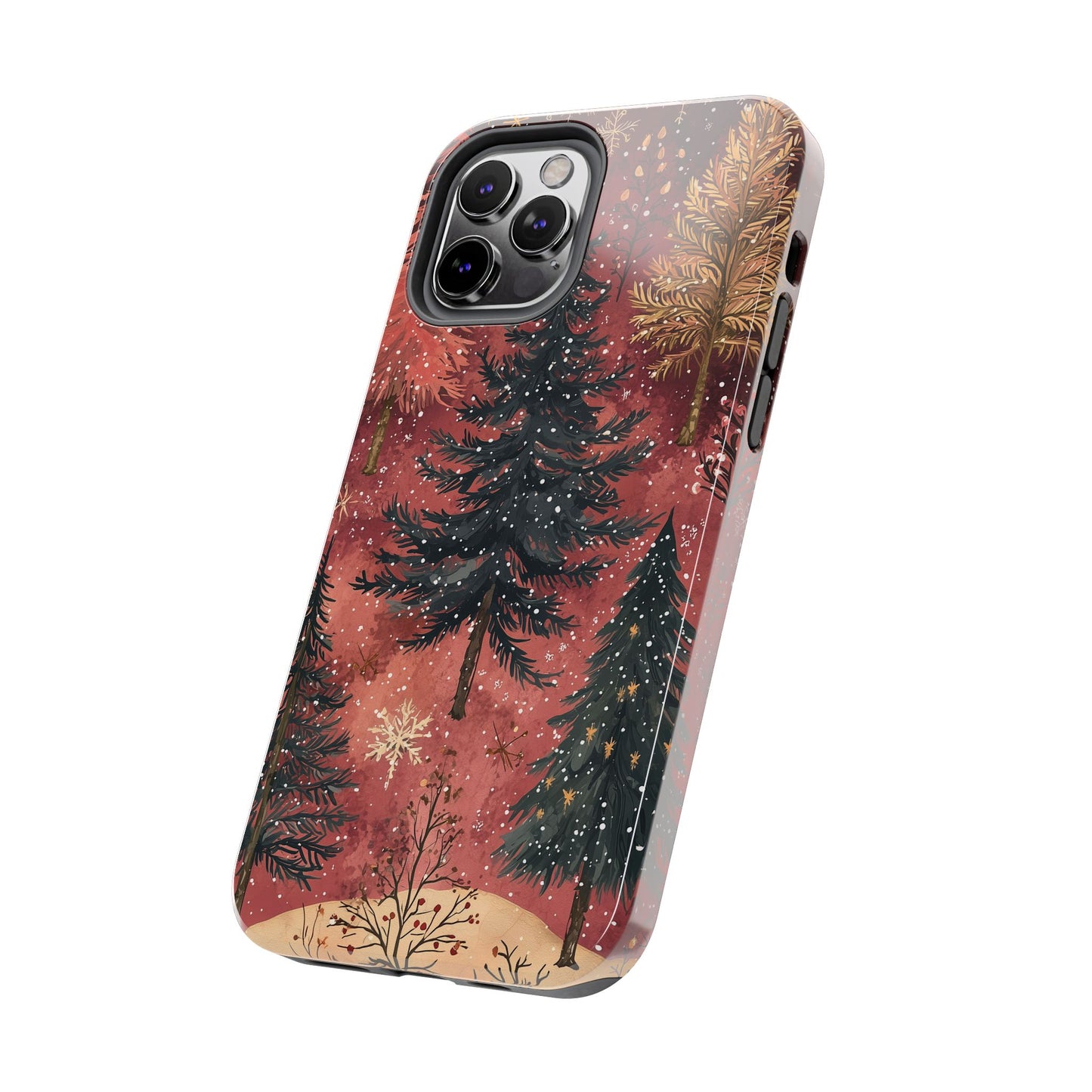 Rustic Red Winter Forest - iPhone Series Case