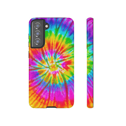 Vibrant Rainbow Spiral Tie-Dye Samsung Galaxy Case – Bold & Retro Style