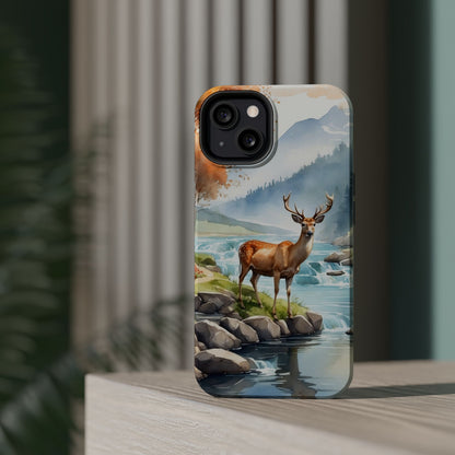 MagSafe-Compatible iPhone Case – Serene Valley Stag