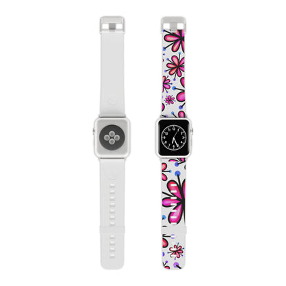  Pink Retro Bloom Apple Watch Band