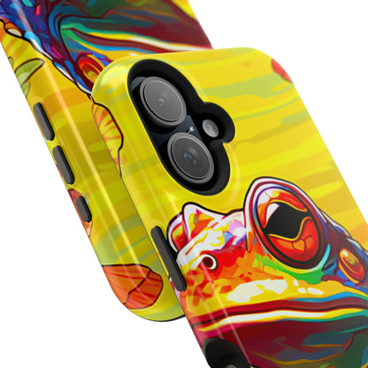 Vibrant Rainbow Frog Design – MagSafe iPhone Case