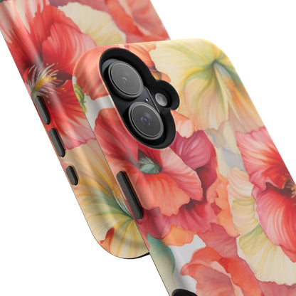 Gumamela Blush Pink Watercolor Floral – MagSafe Compatible iPhone Case