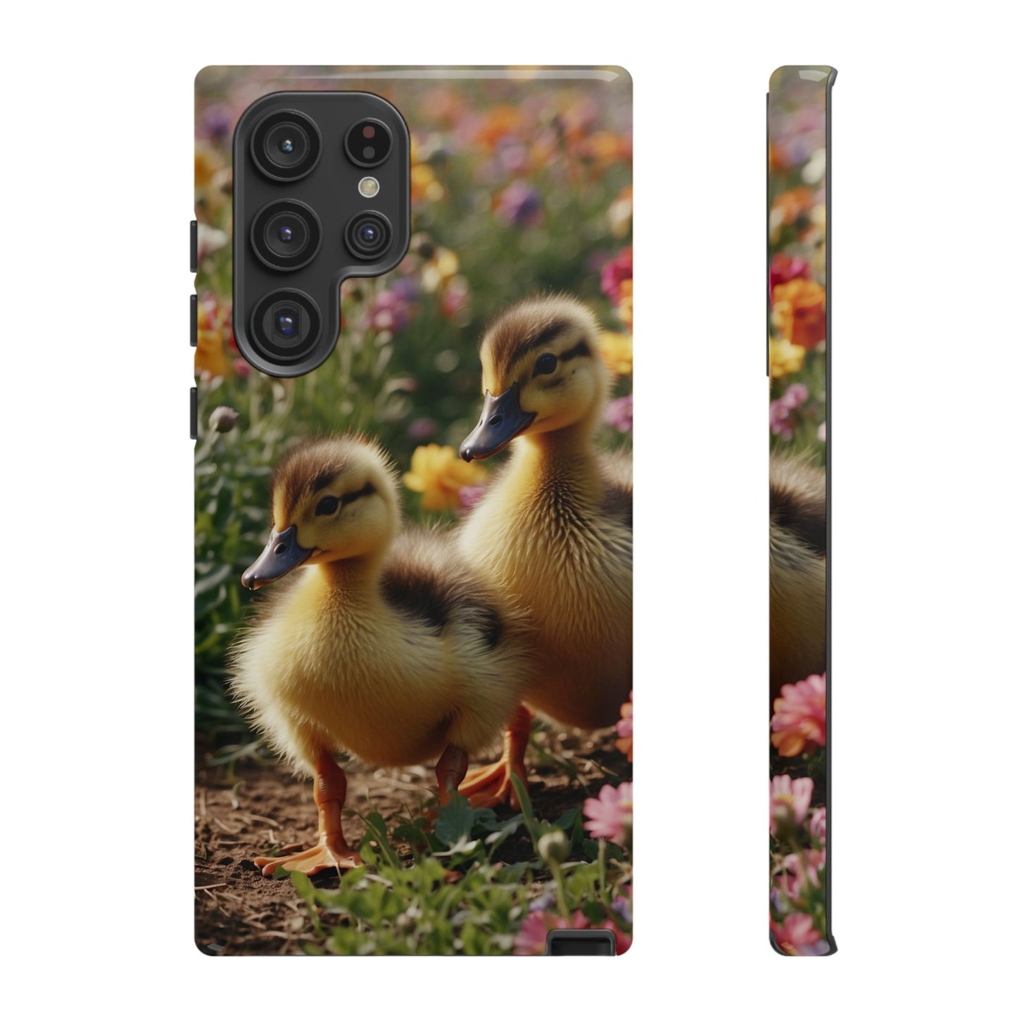 Charming Ducklings in Floral Garden - Samsung Galaxy Case