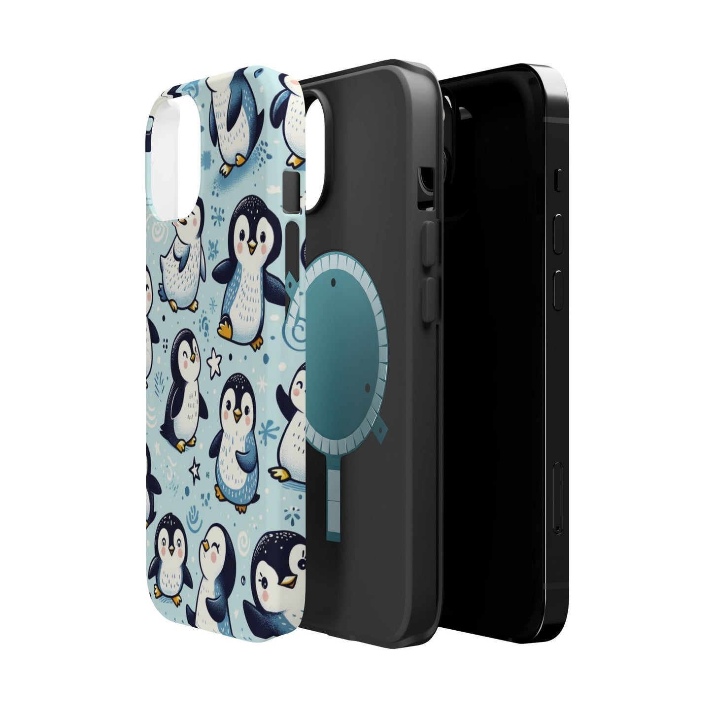 Cute Penguin Parade iPhone Case