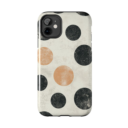 Vintage Polka Dot iPhone Case - Retro Abstract Protective Cover