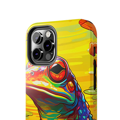 Vibrant Rainbow Frog Design – iPhone Series Case