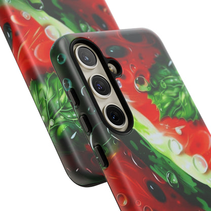 Juicy Watermelon & Mint Samsung Galaxy Case – Tough Dual-Layer, Vibrant Summer Design