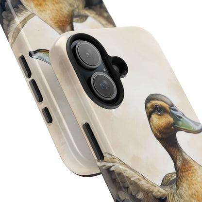 Graceful Duck in Watercolor Scene - iPhone Case