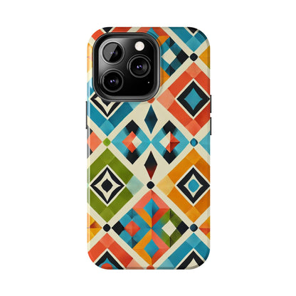 Harlequin Geometric iPhone Case - Vibrant Abstract Protective Cover