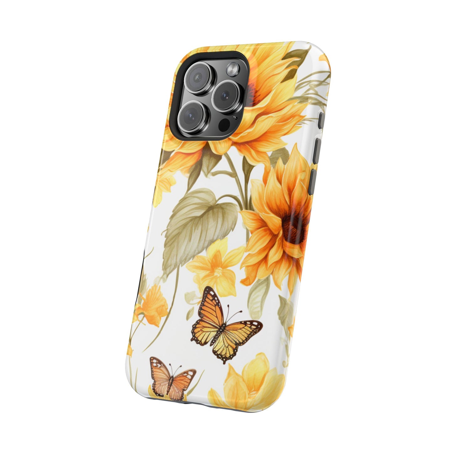Sunflower & Butterfly Bliss - MagSafe iPhone Series Case