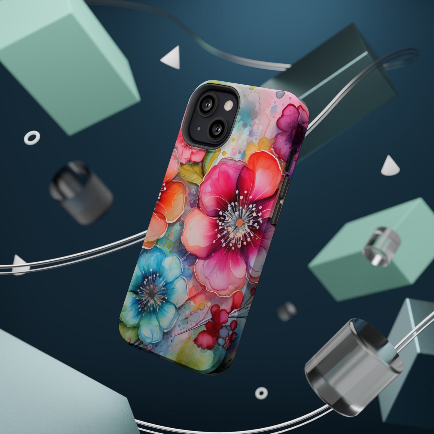 Vibrant Watercolor Floral Garden - MagSafe iPhone Series Case