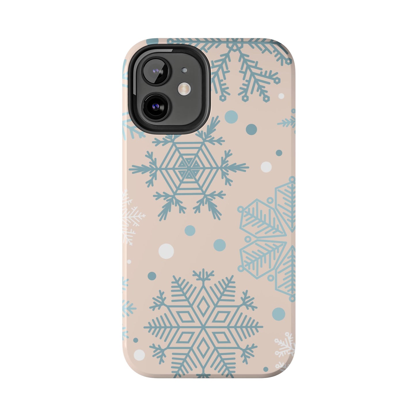 Winter Snowflakes iPhone Case – Shockproof, Smooth Matte Finish, Dual-Layer Protection