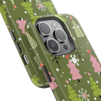 Whimsical Christmas Tree Pattern – MagSafe Phone Series Case