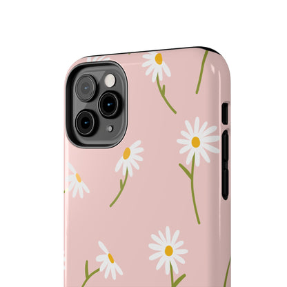 Daisy Delight Tough iPhone Case – Cute Floral Design with Dual-Layer Protection