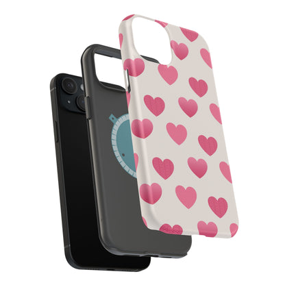 Textured Hearts MagSafe iPhone Case