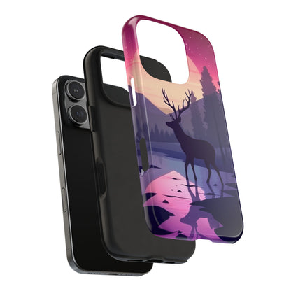 Twilight Elegance: Stag Reflection – iPhone Case