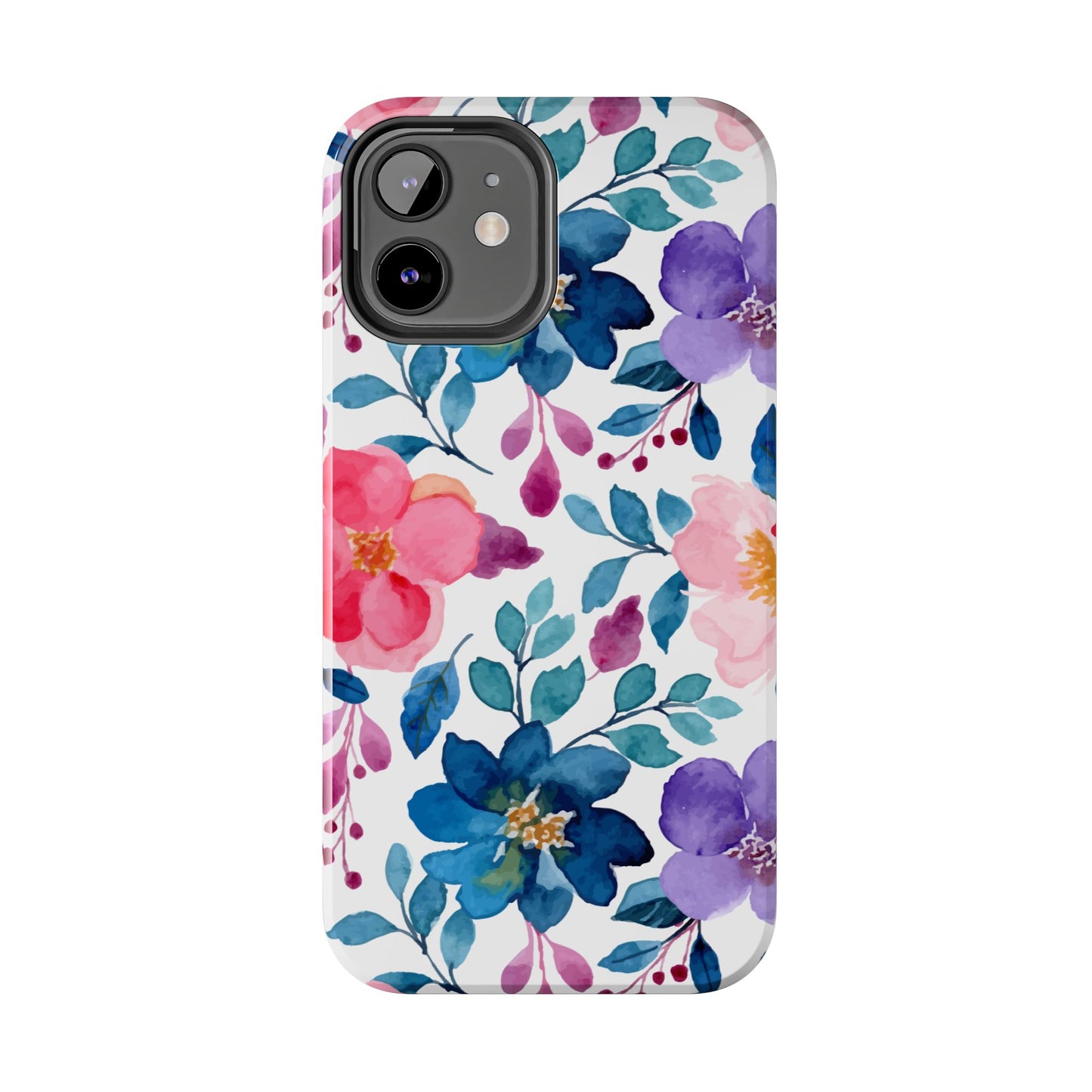 Mystic Bloom – iPhone Case with Elegant Watercolor Floral Design