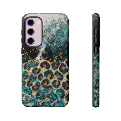 Turquoise Paisley Cowhide Leopard - Samsung Galaxy Series Case