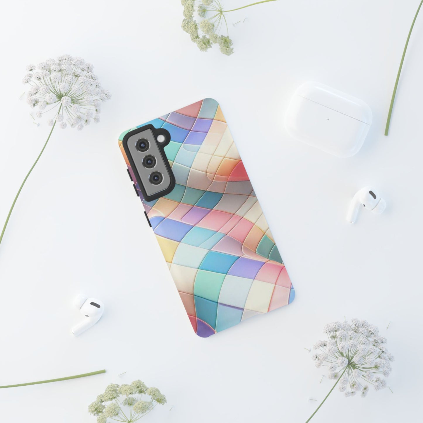 Pastel Prism Plaid iPhone Case