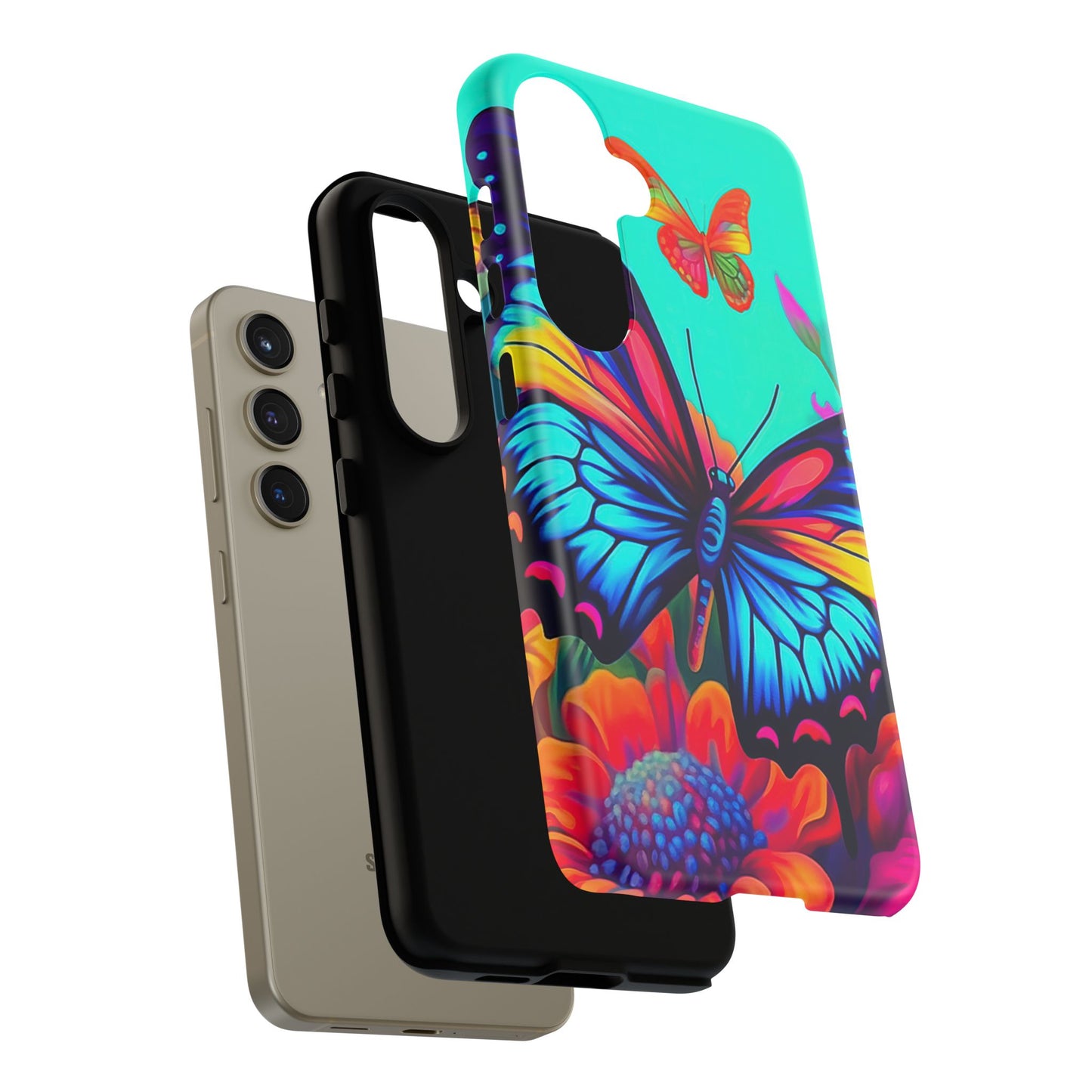 Vivid Butterfly & Floral Burst - Samsung Galaxy Case