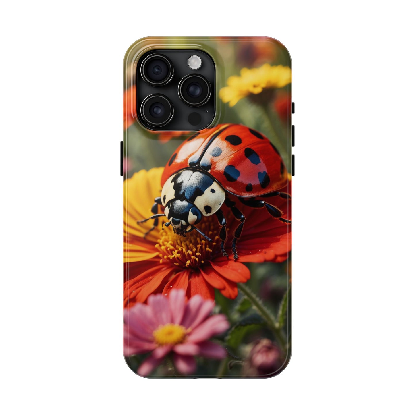 Ladybug on Orange Daisy - iPhone Series Case