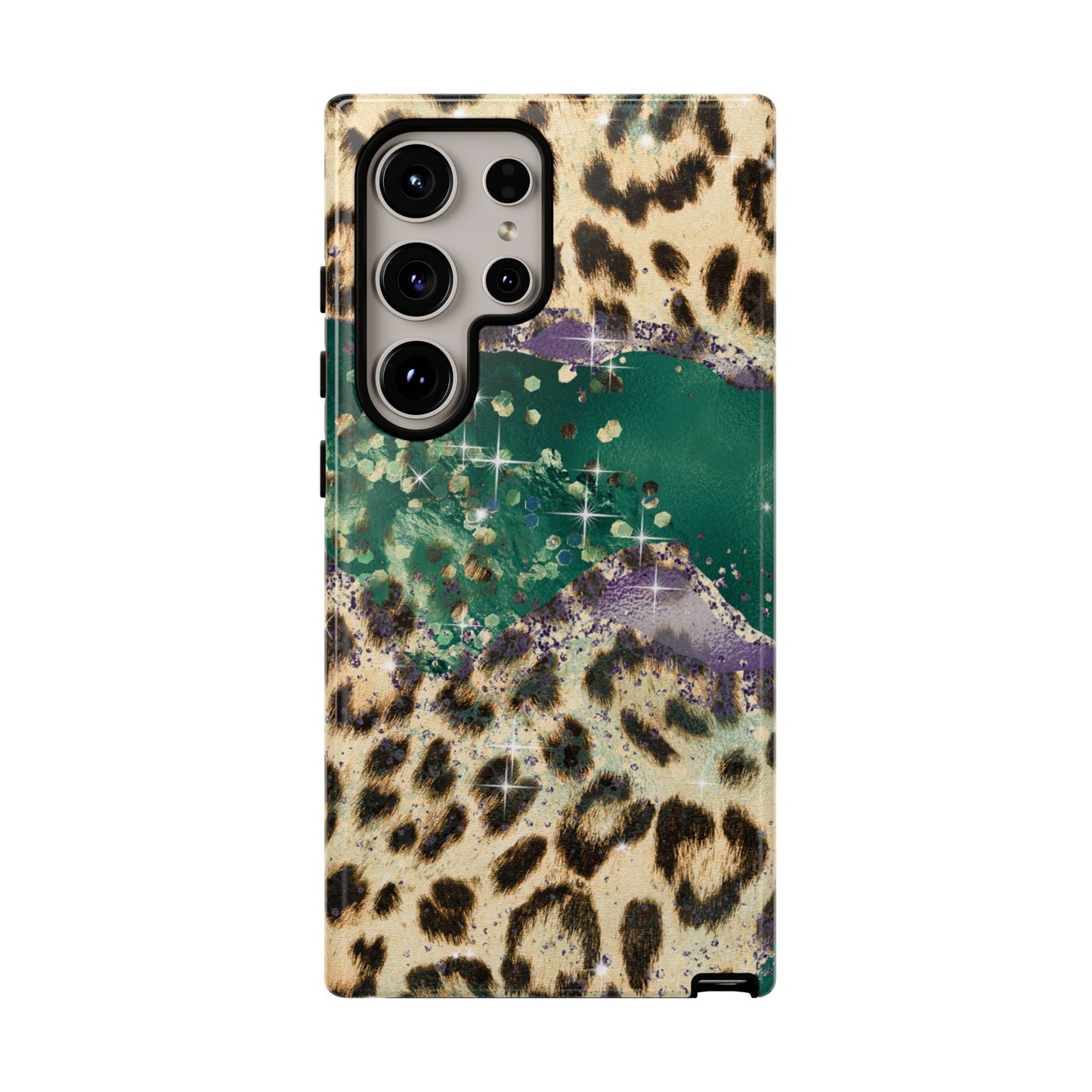 Emerald Glitter Leopard Print - iPhone Series Case