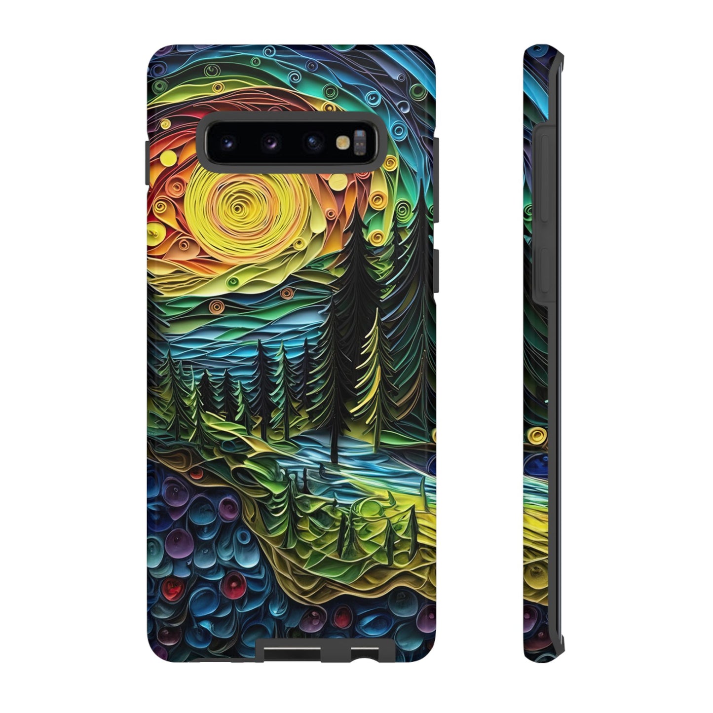 Radiant Forest Sunset Samsung Galaxy Case – Artistic Landscape Design