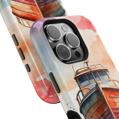 Sunset Sail Watercolor Boat –  MagSafe iPhone Series Case